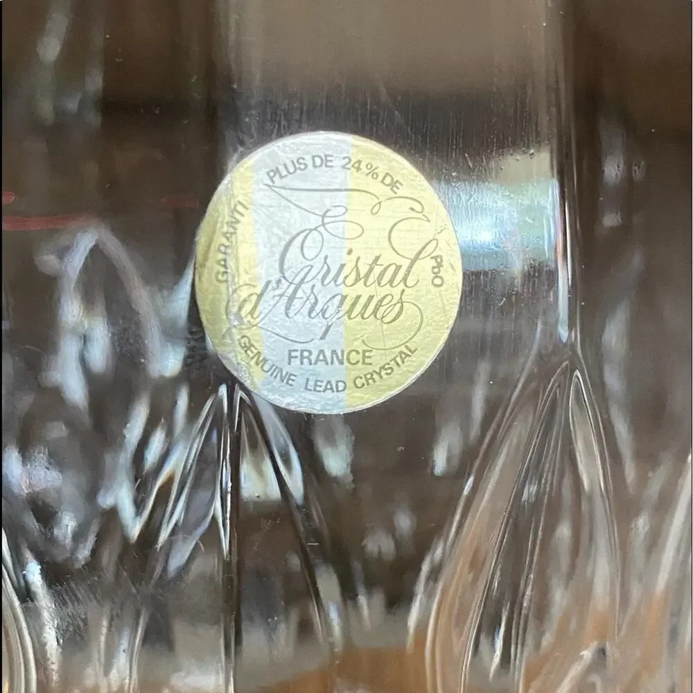Cristal d’Arques Lead crystal Vase Pitcher France 9 1/2” Tall